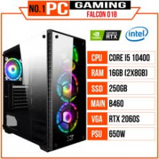 PC GAMING FALCON 018 (i5 10400/B460/16GB RAM/250GB SSD/RTX 2060 SUPER/650W/TẢN WINDPOWER/RGB)