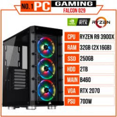 PC GAMING FALCON 029 (R9 3900X/X570/32GB RAM/250GB SSD/RTX 2070 Super/750W/Tản AIO EK/RGB)