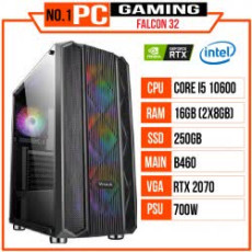 PC GAMING FALCON 032 (I5 10600/B460/16GB RAM/250 SSD/RTX 2070/700W/TẢN XM WPRO/RGB)