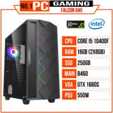 PC GAMING FALCON 045 (I5 10400F/B460/16GB RAM/250GB SSD/GTX 1660 SUPER/550W/Tản CR-1000GT/RGB