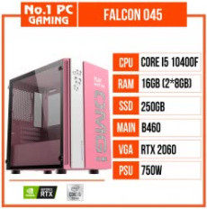 PC GAMING FALCON 045 (i5 10400F/B460/16GB RAM/250GB SSD/RTX 2060/750W/TẢN CR 1100/RGB PINK)