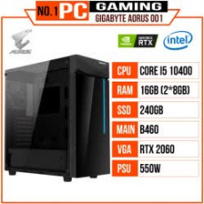 PC GAMING GIGABYTE AORUS 001 (I5 10400/B460/16GB RAM/240GB SSD/RTX 2060/550W/RGB)