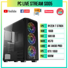 PC Live Stream S005 (Ryzen 7 3700X/X570/16GB RAM/GTX 1650/4K Capture Card/500GB SSD/600w)