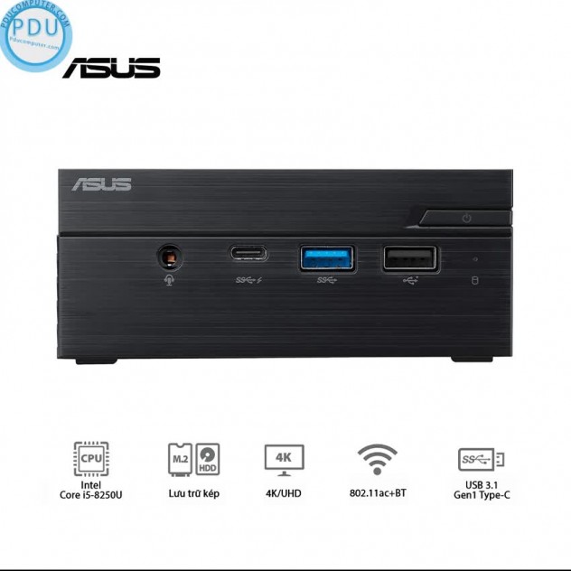 ngoài hình PC Mini Asus PN60 i5-8250U (PN60-8i5BAREBONES)