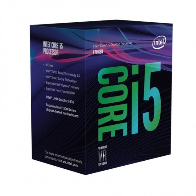 CPU Intel Core i5-8400 (2.8GHz turbo up to 4.0GHz, 6 nhân 6 luồng, 9MB Cache, 65W) - Socket Intel LGA 1151 v2