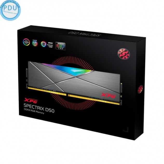 Ram Desktop Adata XPG Spectrix D50 RGB(AX4U320038G16A-ST50) 8GB (1x8GB) DDR4 3200Mhz