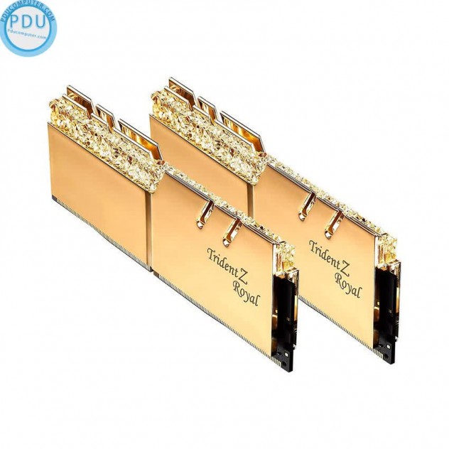 RAM Desktop Gskill Trident Z Royal (F4-3000C16D-16GTRG) 16GB (2x8GB) DDR4 3000Mhz