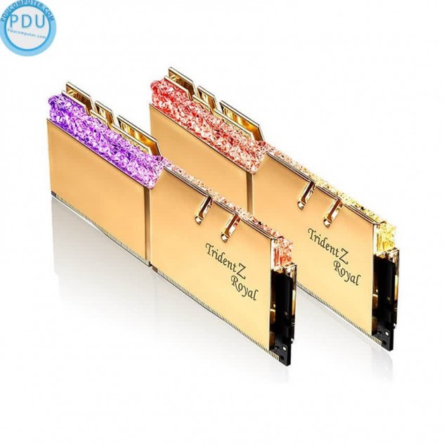 RAM Desktop Gskill Trident Z Royal (F4-3600C18D-16GTRG) 16GB (2x8GB) DDR4 3600Mhz