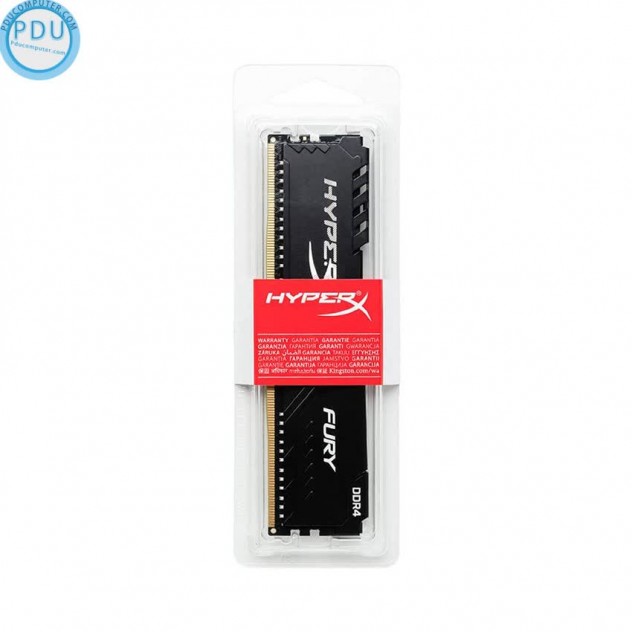 RAM Desktop Kingston HyperX Fury Black (HX426C16FB3/8) 8GB (1x8GB) DDR4 2666Mhz