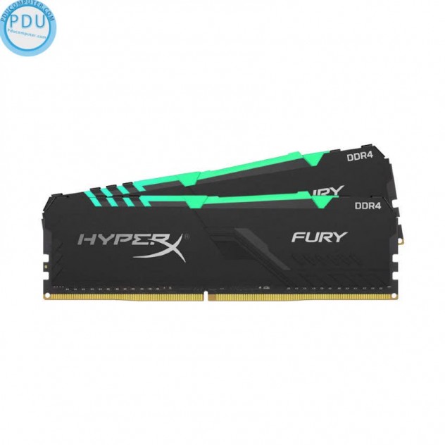 Ram Desktop Kingston HyperX Fury RGB (HX432C16FB4AK2/32) 32GB (2x16GB) DDR4 3200Mhz