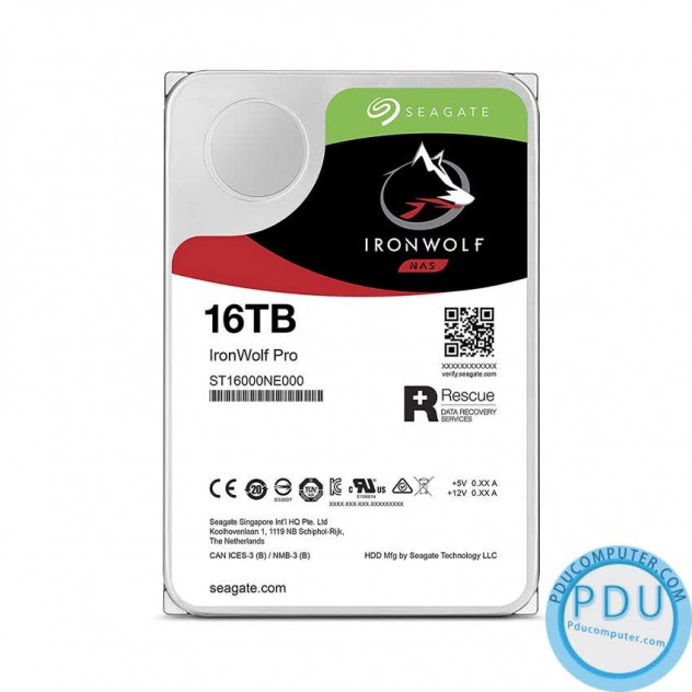 Ổ cứng HDD Seagate Ironwolf Pro 16TB (3.5 inch/SATA3/256MB Cache/7200RPM) (ST16000NE000)