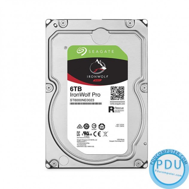 Ổ cứng HDD Seagate Ironwolf Pro 6TB (3.5 inch/SATA3/256MB Cache/7200RPM) (ST6000NE000)