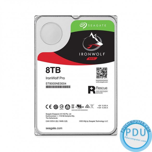 Ổ cứng HDD Seagate Ironwolf Pro 8TB (3.5 inch/SATA3/256MB Cache/7200RPM) (ST8000NE001)