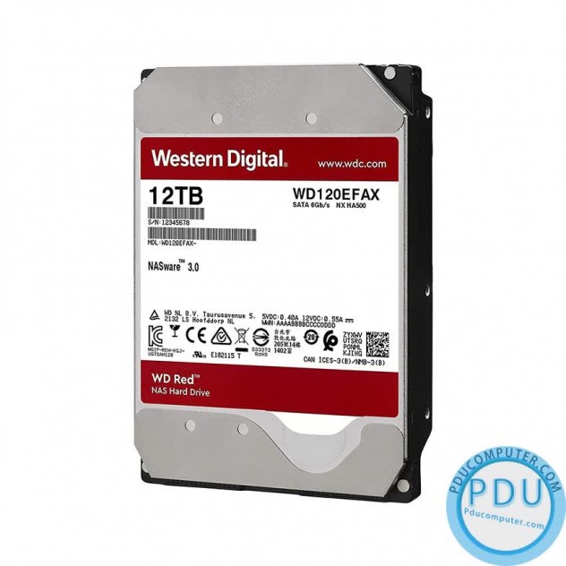 Ổ cứng HDD WD Red 12TB 3.5 inch 5400RPM, SATA3 6Gb/s, 256MB Cache (WD120EFAX)