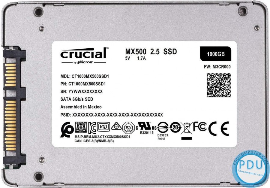 Ổ cứng SSD Crucial MX500 1TB 2.5 inch SATA3 (Đọc 560MB/s - Ghi 510MB/s) - (CT1000MX500SSD1)