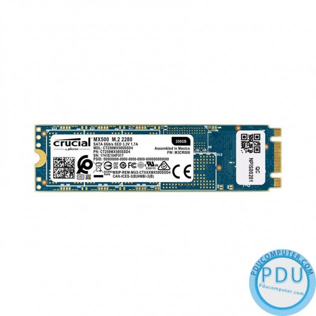 Ổ cứng SSD Crucial MX500 250GB M.2 SATA3 (Đọc 560MB/s - Ghi 510MB/s) - (CT250MX500SSD4)