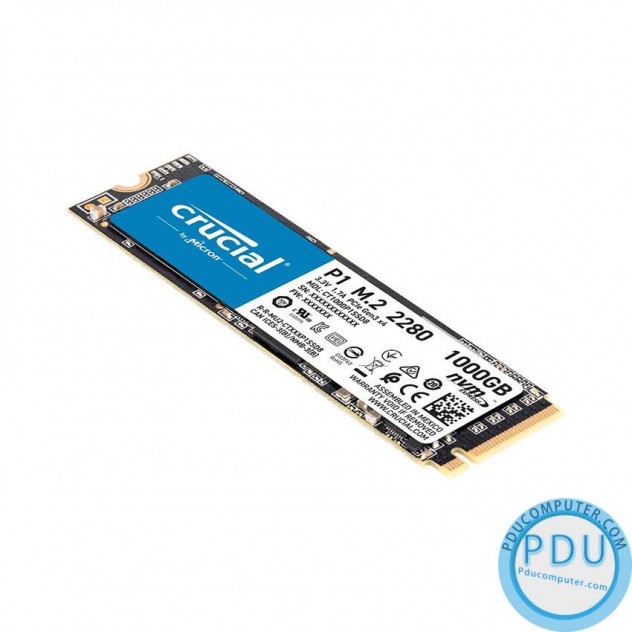 Ổ cứng SSD Crucial P1 1TB NVMe M.2 2280 PCIe Gen 3x4 (Đọc 2000MB/s - Ghi 1700MB/s) - (CT1000P1SSD8)