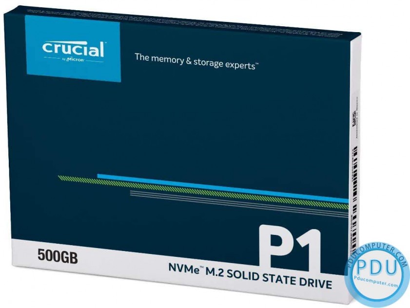 Ổ cứng SSD Crucial P1 500GB NVMe M.2 2280 PCIe Gen 3x4 (Đọc 1900MB/s - Ghi 950MB/s) - (CT500P1SSD8)