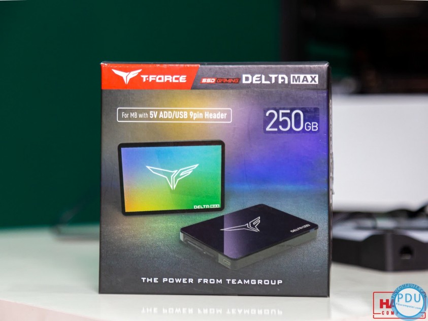 Ổ cứng SSD Team T-Force Delta Max RGB 250GB 2.5 inch SATA3 (Đọc 560MB/s - Ghi 500MB/s) - (T253TM250G3C302)