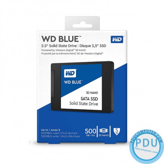 Ổ cứng SSD WD Blue 500GB SATA 2.5 inch (Đọc 560MB/s - Ghi 530MB/s) - (WDS500G2B0A)