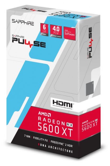 Card màn hình SAPPHIRE PULSE RX 5600 XT (6GB GDDR6, 192-bit, HDMI+DP, 1x8-pin)