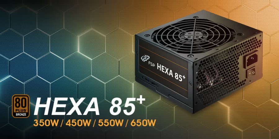 FSP Power Supply HEXA 85+ Series Model HA550 Active PFC - Plus Bronze (HÀNG THANH LÝ)