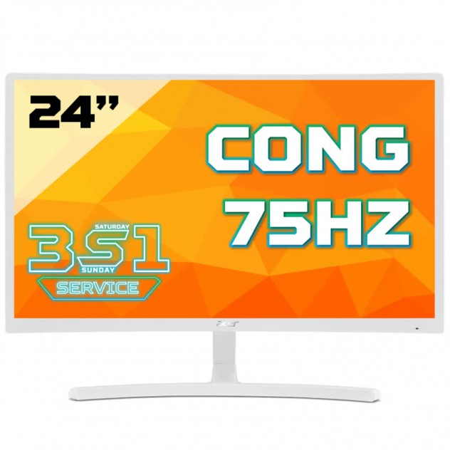 Màn hình ACER ED242QR (23.6 inch/FHD/75Hz/250 cd/m²/VGA+HDMI/LED/VA/màu trắng)