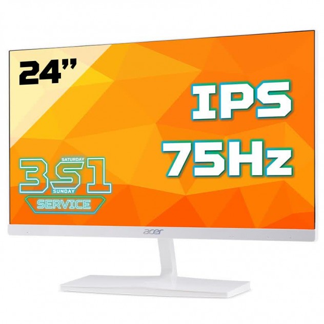 Màn hình Acer ED245QA (23.6 inch/FHD/IPS/250 cd/m²/75Hz/4ms/HDMI+VGA/màu trắng)