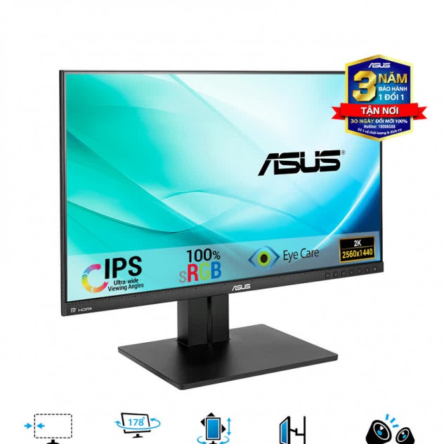 Màn hình Asus Pro Art PB258Q (25inch/QHD/IPS/80Hz/5ms/350nits/HDMI+DP+DSub+DVI+Audio)