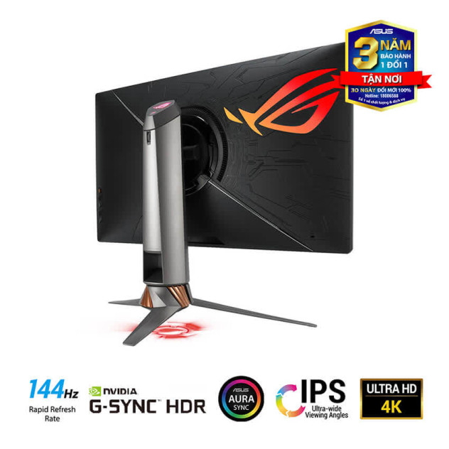 Màn hình Asus ROG Swift PG27UQ (27 inch/4K/IPS/144Hz/600cd/m²/4ms/DP+HDMI/G-SYNC/HDR10/Aura Sync)