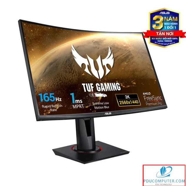 Màn hình Asus VG27WQ (27inch/2K-WQHD/VA/165Hz/1ms/400nits/HDMI+DP+Audio/FreeSync/Cong)