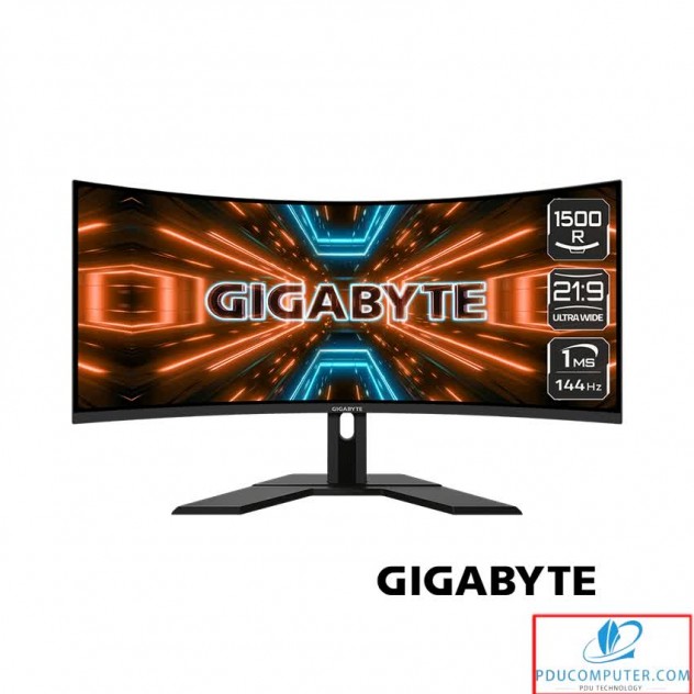 Màn hình Gigabyte G34WQC-EK (34inch/QHD/VA/144Hz/1ms/350nits/HDMI+DP+USB/Loa/FreeSync/Cong)